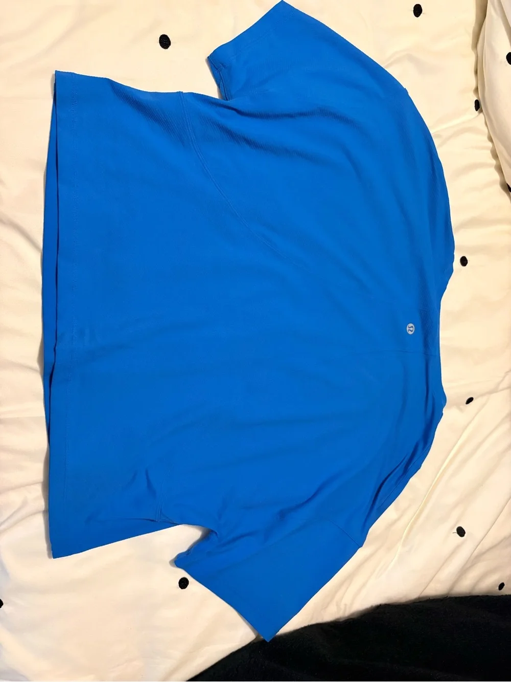 Cropped Blue Lululemon Logo T-shirt